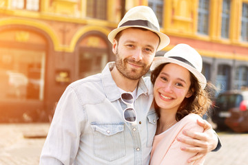Obraz premium Young attractive couple on holidays