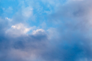 beautiful sky with clouds at dawn