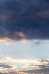 beautiful sky with clouds at dawn