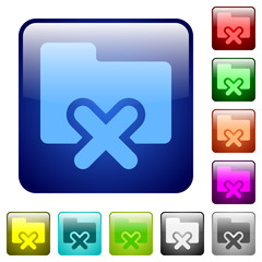 Fototapeta premium Color folder cancel square buttons