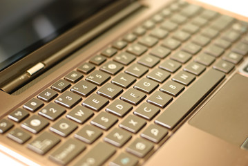 Close-up keyboard of a laptop