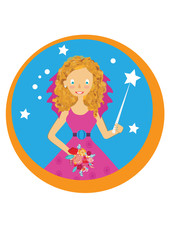 Illustration of beautiful princess