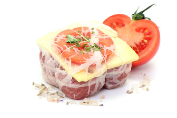 Fleischgericht Fettnetz