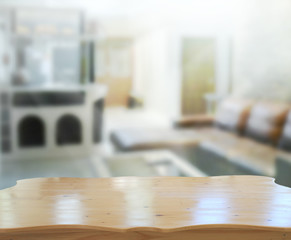 Table Top And Blur Interior of Background