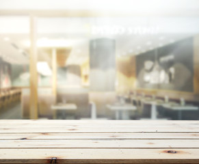 Table Top And Blur Interior of Background