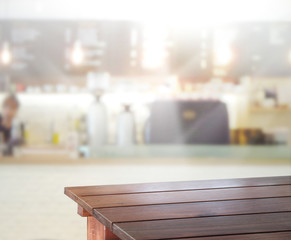 Table Top And Blur Interior of Background