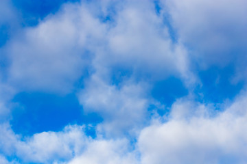 clouds in the blue sky