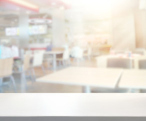 Table Top And Blur Interior of Background