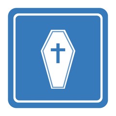 Cercueil dans un panneau