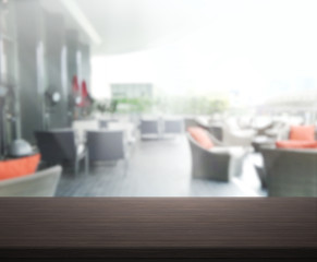 Table Top And Blur Interior Background