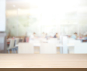 Table Top And Blur Interior of Background