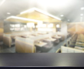 Table Top And Blur Interior of of Background