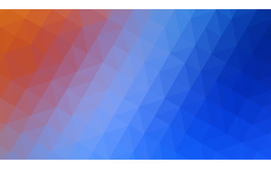 Multicolor blue, red polygonal design illustration, which consist of triangles and gradient in origami style.