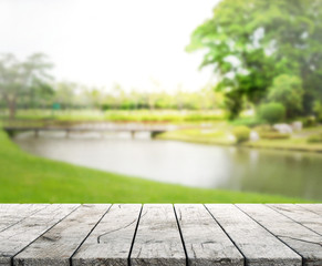 Table Top And Blur Nature of Background