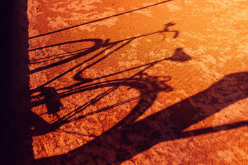 Vintage bicycle shadow