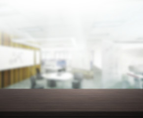 Table Top And Blur Office of Background