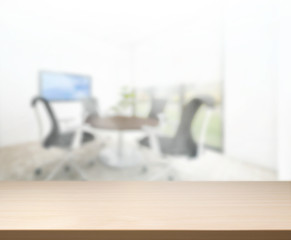 Table Top And Blur Office of Background