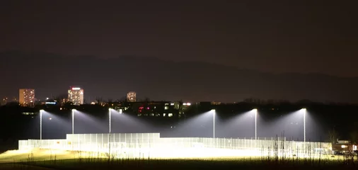 Foto op Plexiglas Stadion Stadion bij nacht