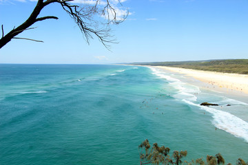 Stradbroke Island, Australien, Main Beach an der Ostküste. Aufgenommen im November 2015.