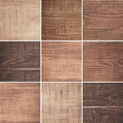 Set of different brown wood texture, cutting boards