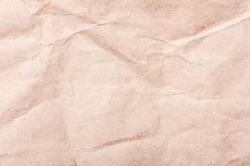Fototapeta premium Crumpled retro brown paper texture.