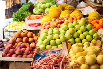 Fresh fruits at market