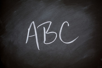 ABCs Alphabet Chalkboard Background Charcoal Gray Chalk Board