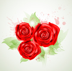 Abstract background with roses