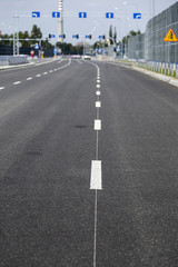 New empty road