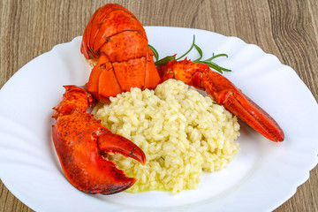 Risotto with lobster