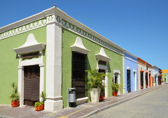 Campeche City in Mexico colonial architecture