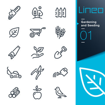 Lineo - Gardening and Seeding line icons