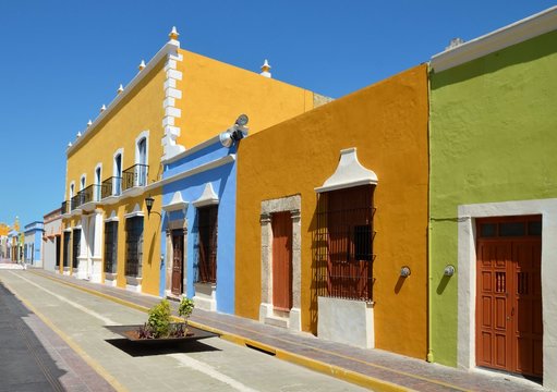 Campeche City in Mexico colonial architecture