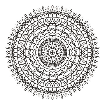 Mandala drawing, perfect for coloring