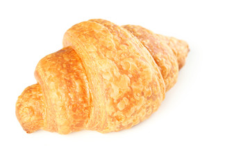 Tasty croissant isolated on a white