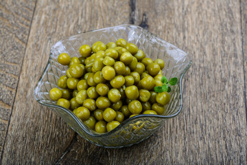 Canned green peas
