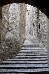 Call Street in Jewish Quarter in Girona, Catalonia, Spain