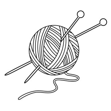Yarn ball and needle