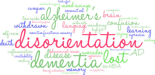 Fototapeta premium Disorientation Word Cloud