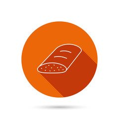 Bread icon. Natural food sign.
