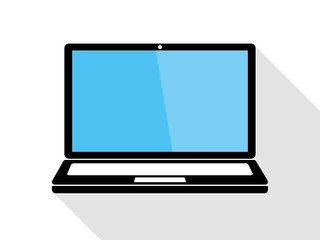 3D Flat Laptop Icon