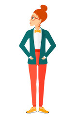 Young woman proud of herself.