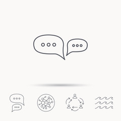Chat icon. Comment message sign.