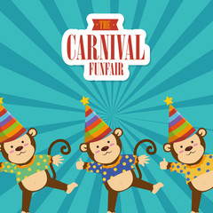 Circus carnival funfair graphic design