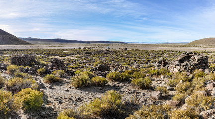 Amara ruins in the high Andean plateau, Bolivia
