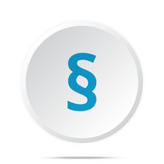 Flat blue Paragraph icon on circle web button on white