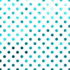 Blue Teal Turquoise White Polka Dot Pattern Swiss Dots Texture D © Christine