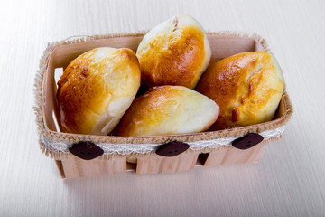 homemade baking. Cakes with jam.