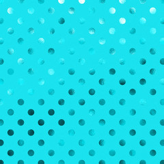 Teal Blue Metallic Foil Polka Dot Pattern Swiss Dots Texture Pap