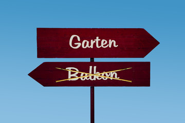 Strassenschild 48 - Garten